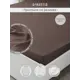 Простыня Denastia BASIC COLLECTION 140x200 см сатин на резинке цвет коричневый