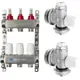 Коллекторная группа с расходомерами Ondo Kit BKGWDV03KITM 1"x3/4" евроконус 3 выхода нержавеющая сталь