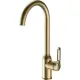 Смеситель для кухни Haiba HB70825-5 поворотный излив 29.5 см цвет золото