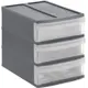 Корзина для хранения в ванной комнате Rotho Systemix 19.20x23.30x26.50см цвет серый, серебристый