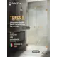 Душевая дверь Doccia GLASS141dvpt/SA/2BR 141см эффект стекла матовый распашной