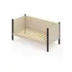 Кровать Solarius Тахта реечное основание tahta-obiv-spin-beg80-180ser 90 x 101 x 190 см дерево цвет бежевый/антрацит