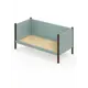 Кровать Solarius Тахта сплошное основание 90 x 101 x 210 см дерево цвет тиффани;венге