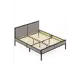 Кровать Solarius kr180loft-obiv-rs15-black-orto Кровать Лофт орто 185 x 90 x 206 см дсп цвет светло-серый/черный