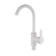 Смеситель для кухни Plamix PM3015 18 см поворотный излив цвет белый
