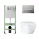 Комплект инсталляция с унитазом Grohe ALS.SIS1102.CR39703000 цвет белый