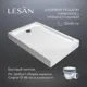 Душевой поддон низкий акриловый LESAN Миконос 120x80 прямоугольный комплект с ножками и сифоном