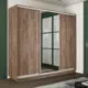 Шкаф-купе Мебельная Компания Е1 3 дверный 220x240x45 см зеркало 9 полок ЛДСП цвет крафтовый дуб 45emt1_240_kt