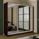 Шкаф-купе Мебельная Компания Е1 3 дверный 220x180x60 см зеркала 9 полок ЛДСП цвет венге