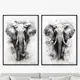 Набор картин Artnomore Walking elephants 2024г. AR-777001038 75x105 см 2 шт