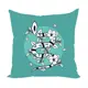 Подушка декоративная Zaberite Белая змея на бирюзовом 3821, 40x40 см