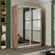 Шкаф-купе Мебельная Компания Е1 2 дверный 240x160x60 см зеркала 7 полок ЛДСП цвет крафтовый дуб
