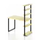 Стол Solarius loft 5 полок столешница 40 мм 80x145x130 см черные металлические ножки сосна цвет ванильный