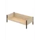 Кровать Solarius tahta-obiv-rs3-80-190ven-full Тахта односпальная Классика 90 x 63 x 200 см двп цвет бежевый/венге