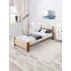 Кровать Solarius Мишка сплошное основание mkr-obiv-rs3-temd80-200-full 90 x 80 x 210 см дерево цвет бежевый/темный дуб