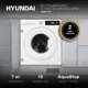 Стиральная машина Hyundai Hwm 7121 59.74x81.74x54.43 см 7 кг цвет белый