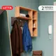 Настенная вешалка Letta Милан 85x78x16 см цвет графит/дуб крафт золотой