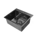 Мойка для кухни Gerhans K35050B/K4399U-12 50x50 см глубина чаши 22 см нержавеющая сталь цвет графит
