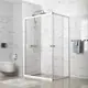 Душевой уголок Domani-spa Cube DS04Cb128L0Cl00.W.MP прямоугольник 120x80см белый профиль эффект стекла прозрачный