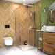 Душевой уголок Domani-spa Cube DS04CbV110L0Cl00.Cr.MP квадрат 100x100см серый профиль эффект стекла прозрачный