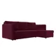 Диван Лига Диванов Слим 119981 213x85x140 см вельвет цвет красные