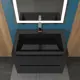 Раковина для ванной Uperwood Olivia 70 см черная глянцевая