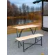 Скамья садовая Laksi 120 см x 33 см x 46 см металл бежевый