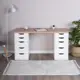 Стол письменный двухтумбовый Шведский стандарт Ингар 2/55 140x75x55 см ДСП цвет беленый дуб/белый