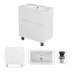 Тумба с раковиной Am.pm M90FSX0752WC075WG-P22 Gem 75 см напольная с донным клапаном 2 ящика цвет белый