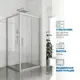 Душевой уголок Gutewetter 2201580855 квадрат 105x105см серый профиль эффект стекла прозрачный