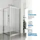 Душевой уголок Gutewetter 557780091 квадрат 100x100см серебро профиль эффект стекла прозрачный