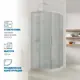 Душевой уголок Gutewetter 1402414156 1/4 круга 115x115см белый профиль эффект стекла матовый