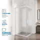 Душевой уголок Gutewetter 1336970863 квадрат 90x90см белый профиль эффект стекла матовый