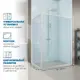 Душевой уголок Gutewetter 2118762858 прямоугольник 80x100см белый профиль эффект стекла прозрачный