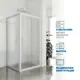 Душевой уголок Gutewetter 3481258483 квадрат 95x95см белый профиль эффект стекла матовый