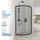 Душевая ширма GuteWetter 928054369 80x80см 1/4 Круга цвет черный