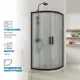 Душевая ширма GuteWetter 2756362010 110x110см 1/4 Круга цвет черный