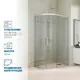 Душевая ширма GuteWetter 2656433159 105x130см 1/4 Круга цвет серебро