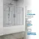Ширма на ванну GuteWetter 4288413870 250см прямоугольная цвет серебро
