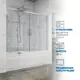 Ширма на ванну GuteWetter 2871523620 185см прямоугольная цвет хромированный
