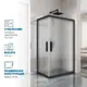 Душевой уголок Gutewetter 3297281227 прямоугольник 75x70см черный профиль эффект стекла матовый