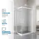 Душевой уголок Gutewetter 824192185 прямоугольник 85x70см белый профиль эффект стекла прозрачный