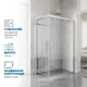 Душевой уголок Gutewetter 2721210302 прямоугольник 105x85см серебро профиль эффект стекла прозрачный
