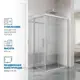 Душевой уголок Gutewetter 1661584187 прямоугольник 105x85см серый профиль эффект стекла прозрачный