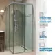 Душевой уголок GUTEWETTER 4698032906498, квадратный, 90x90x200 см, прозрачное стекло