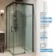 Душевой уголок GUTEWETTER 4698032906566, квадратный, 90x90x200 см, прозрачное стекло
