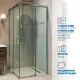 Душевой уголок GUTEWETTER 4698032907266, квадратный, 100x100x200 см, прозрачное стекло
