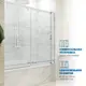 Шторка на ванну Gutewetter GWMPSLPR862 140x160 см 8/6 мм цвет фурнитуры белый матовый, цвет стекла бесцветный, стекло закаленное