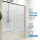 Шторка на ванну Gutewetter GWMPSLPR862 145x160 см 8/6 мм цвет фурнитуры хром блестящий, цвет стекла бесцветный, стекло закаленное
