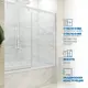 Шторка на ванну Gutewetter GWMPSLPR862 155x160 см 8/6 мм цвет фурнитуры белый матовый, цвет стекла бесцветный, стекло закаленное